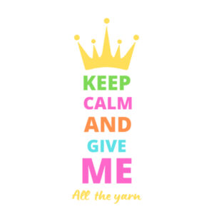 Keep calm and give me all the yarn - Womens Ringer Tee Design