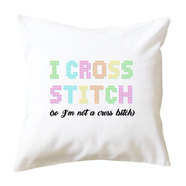 I Cross Stitch - Cushion cover Thumbnail