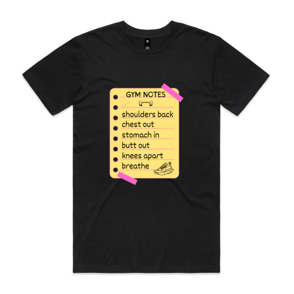 Gym notes - Mens Staple T shirt Thumbnail